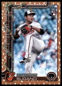 2025 Topps Holiday Tomoyuki Sugano Rookie RC Gold Holiday Lights #H137 Orioles - Bild 1 von 2