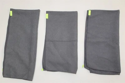 LOTE de 3 toallas de secado de cabello de microfibra recicladas grises Aquis NUEVAS  Foto 1 de 4