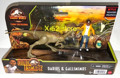 Jurassic World Camp Cretácico Darío y Gallimimus conjunto de figuras Dino Escape 2 piezas Foto 1 de 4