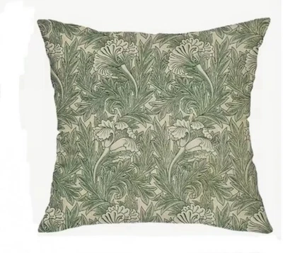 William Morris Abstract Floral Design Throw Pillow Cover Home Decor  18x18” - Image 1 of 4