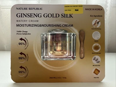 Nature Republic Ginseng Gold Silk Moisturizing Cream 2.5Oz /70.8g NIB - Image 1 of 3