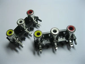 10 pcs AV3 Pin Jack RCA Female Audio Video AV Socket Connector Pitch 15mm AV3-5 - Picture 1 of 8