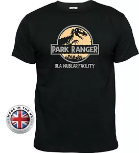 T shirt Jurassic Park JURASSIC WORLD Isla Nublar PARK RANGER maglietta nera - Foto 1 di 9
