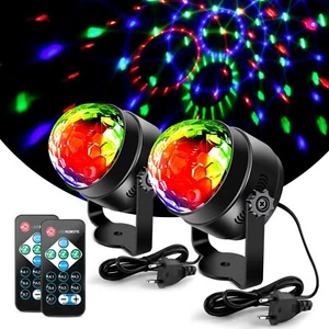Disco Partylicht 360°Drehbare Musikaktivierte LED Party Lampe mit Fernbedienung - Bild 1 von 9