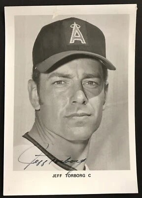 Jeff Torborg California Angels Signed Autographed Media Card Black & White - Image 1 of 2