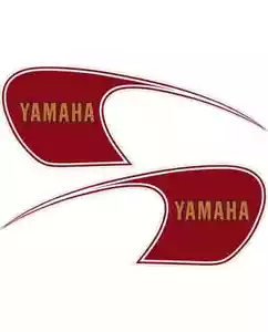 Red Fuel Tank Decal For YAMAHA XS 650 SR 500 Classic Vintage Flat Track 5-066 - Foto 1 di 1