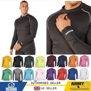 Mens Base Layer Top Long Sleeve Compression Armour Top Thermal Gym Sports Shirt - Picture 1 of 23