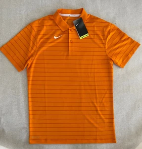 NEW Nike Victory Golf Polo Shirt Stripe Orange DD2190-873 Size SMALL $60 - Picture 1 of 4