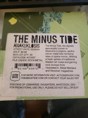 THE MINUS TIDE CD ANAKUKLOSIS ON ACTION DRIVER RECORDS, MASTADON, CONVERGE - Image 1 of 2