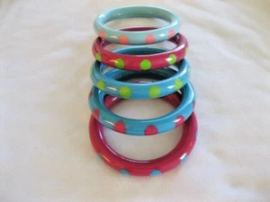 French Designed Colorful Dot Resin Bangle Bracelet By Marion Godart - Picture 1 of 2