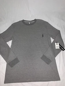 DC Shoe Co. Gray Waffle Knit Crew Neck Pull Over Long Skeeve Mens L Bin 11 - Bild 1 von 5