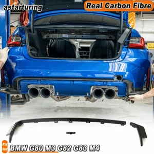 For BMW G80 M3 G82 G83 M4 21UP Dry Carbon Rear Diffuser Garnish Trim Replacement - Picture 1 of 12