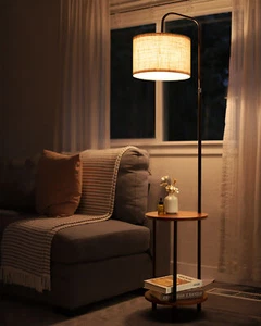 tomons Moderne Stehleuchte mit Tisch, Nachttisch, Tisch Verstellbare Stehlampe - Bild 1 von 8