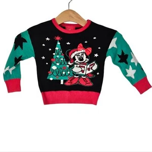 New Disney Minnie Mouse Christmas Sweater PLEASE LOOK AT SIZE PICS - Picture 1 of 11