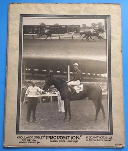 *PROPUESTA* 1945 CARRERA DE CABALLOS/CÍRCULO DE GANADORES DE CARRERAS FOTO ORIGINAL Garden State - Imagen 1 de 4