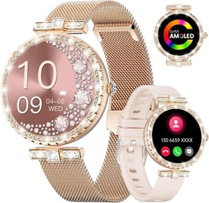 HIRREO FV8-C Diamant Montre Connectée Femme, 1.19" AMOLED Montre Femme - Photo 1/9