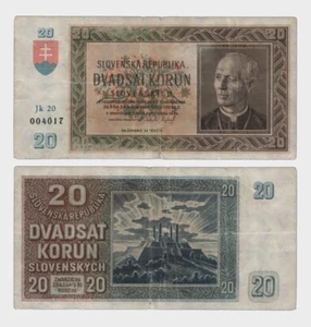 Tschechoslowakei - 1939 - 20 Korun - ""VG-"" #CO4543 - Bild 1 von 6