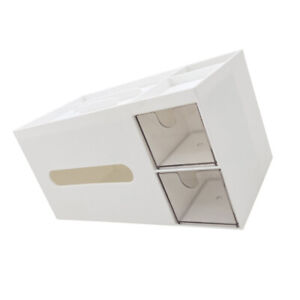  White Plastic Drawer Box Storage Office Decoration Napkin Container