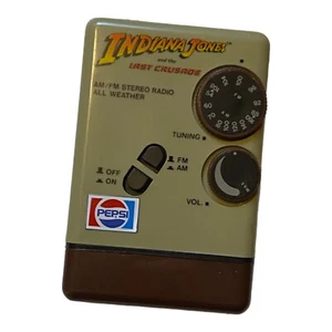 Vintage 1989 Indiana Jones And The Last Crusade AM/FM Handheld Transistor Radio - Picture 1 of 7