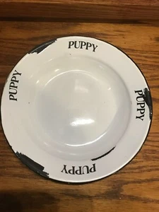 60962-P - Plato para cachorro - Esmalte - Reproducción hecha para parecer antiguo - Imagen 1 de 1