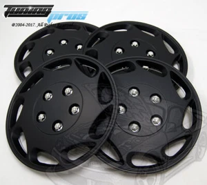 4pcs Qty 4 Wheel Cover Rim Skin Cover 15" Inch, Style 807 15" Hubcap Matte Black - Picture 1 of 4