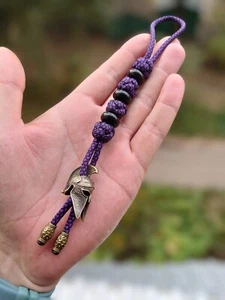 Paracord Knife Lanyard with bead helmet legionary / Spartan helmet /TM - Picture 1 of 2