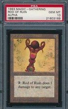 Alpha Rod of Ruin PSA 10 Graded Magic MTG (3169) -magicgraders-