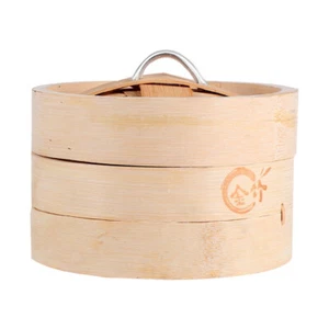 Small Steamer Wooden Steamer Basket Kitchen Food Steamer Steamer Rack Stand - Picture 1 of 12