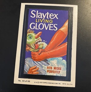 1979 Topps Wacky Packages Series 1 - Checklist Back - #44 Slaytex Gloves - Picture 1 of 2
