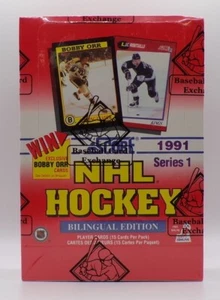 1991-92 Score NHL Bilingual Edition Series 1 box BBCE FASC - poss Bobby Orr AUTO - Picture 1 of 6