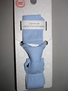 Boys Easy Zipper Tie / Pocket Square Set (One Size) BRAND NEW W TAGS - Picture 1 of 3