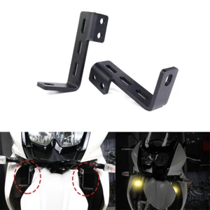 Soporte de punto de luz auxiliar lateral negro apto para Kawasaki KLR650 2008-2024 - Imagen 1 de 17