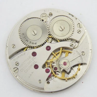 Waltham 12 Size “Crescent St. Colonial” 17 Jewel Pocket Watch Movement - Image 1 of 4
