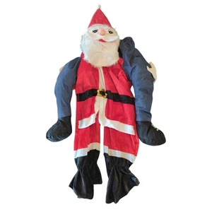 Weihnachtsmann Weihnachten Ride On Kostüm Huckepack lustige Weihnachtskostüme - Bild 1 von 4