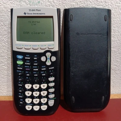 Texas Instruments TI-84 Plus Graphing Calculator w/Cover - Tested/Works - Image 1 of 4