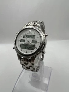 Seiko H021-8050 Ana-Digi World Time Quartz Watch Used No Customs Fees US - Picture 1 of 5