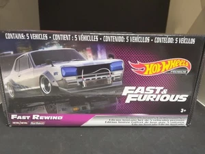 Hot Wheels Fast & Furious Fast Rewind Limited Edition 5 Car Premium Boxed Set - Picture 1 of 3