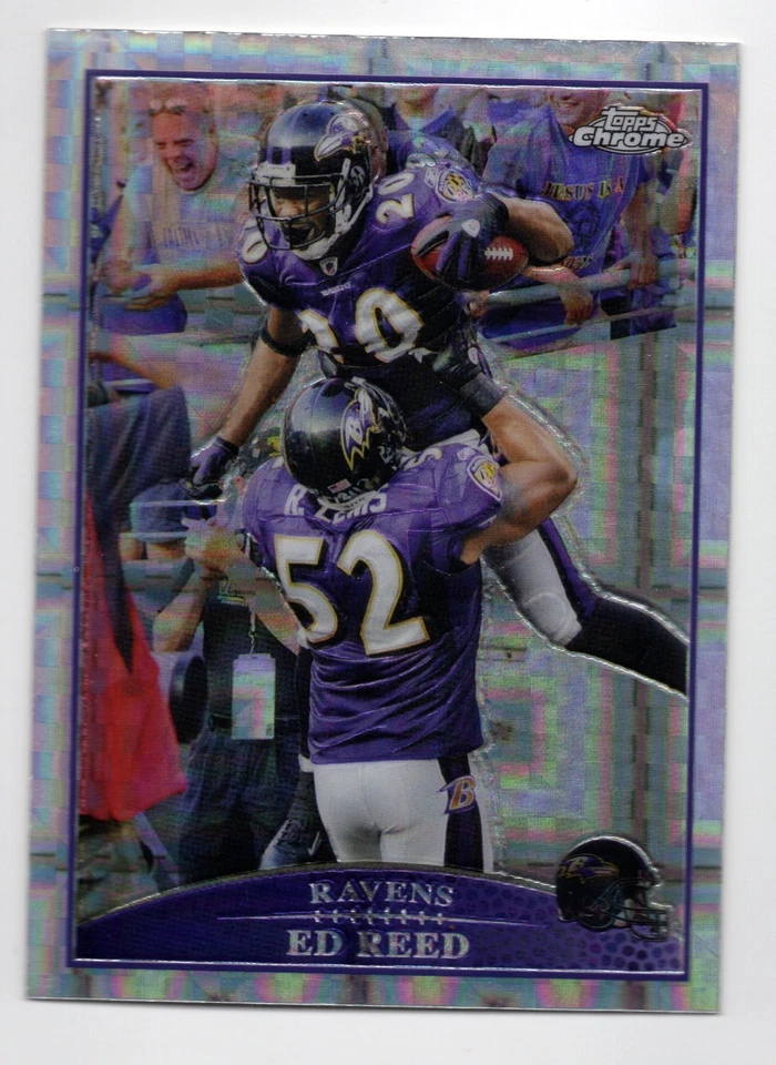 2009 Topps Chrome Xfractor Ed Reed карта #TC16 - Baltimore Ravens! EX - Изображение 1 из 1