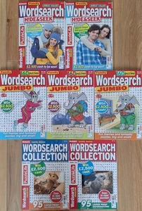 7 x Wordsearch Puzzle Books (various titles - see description) over 830 puzzles - Picture 1 of 8