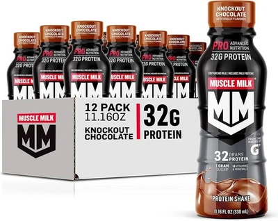 Batido de proteínas Muscle Milk Pro Knockout chocolate 32 g paquete de 12 11 oz Foto 1 de 4