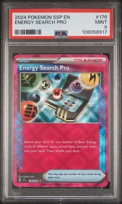 2024 Pokemon Surging Sparks Energy Search Pro ACE SPEC #176 PSA 9 MINT - Image 1 of 2