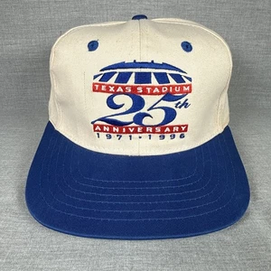 Dallas Cowboys 25th Anniversary Texas Stadium Leather Strap Hat 1971-96 Anniv. - Bild 1 von 8