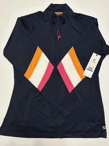 Fila Performance Full Zip Tennis Jacket Womens Sz XL Navy UV Protection - Picture 1 of 13