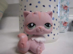 Littlest Pet Shop Fanciest # 460 rosa Perserkatze grüne Diamantaugen 2007 LPS - Bild 1 von 5