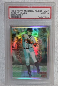 Topps Mystery Finest Refractor 1998 Chipper Jones #M2 PSA como nuevo 9 Braves - Imagen 1 de 2