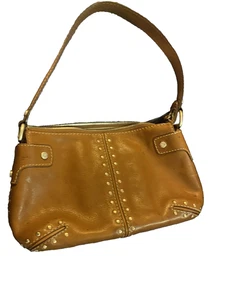 Michael Kors Astor Nieten Leder Schultertasche Braun Vintage 2005 Gebraucht - Bild 1 von 15
