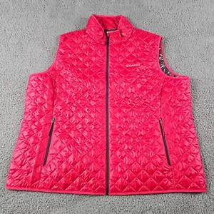 Columbia Vest Womens 3X Pink Quilted OmniHeat Full Zip Pockets Outdoor Hiking - Picture 1 of 13
