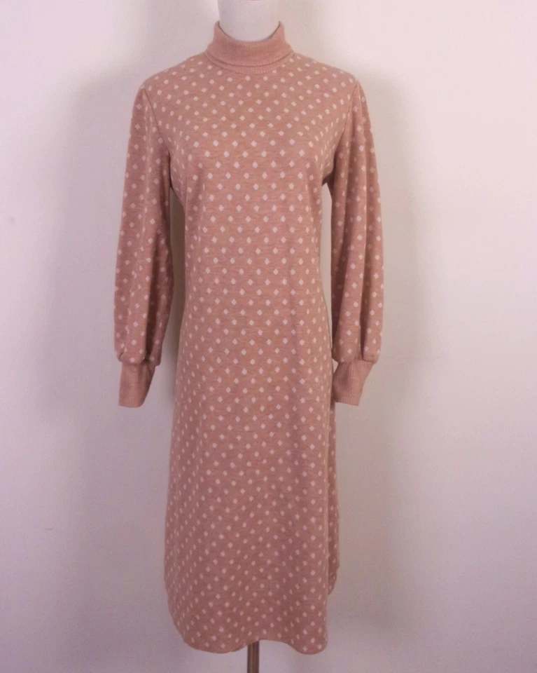 Vestido Suéter Vintage Años 60 70 Serbin por Muriel Ryan ReTrO Lunares Talla 14 Foto 1 de 4