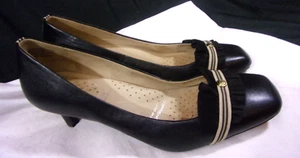 Rockport Women's Black Leather  Slip-On Adiprene by Adidas Low Heel Pumps-8.5M - Picture 1 of 16