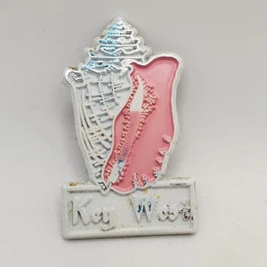 Vintage Key West Florida Pink Conch Shell Fridge Magnet 1.3" x 2.2" RARE (READ) - Picture 1 of 2